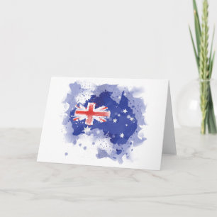 Australien-Aquarell-Karte Karte