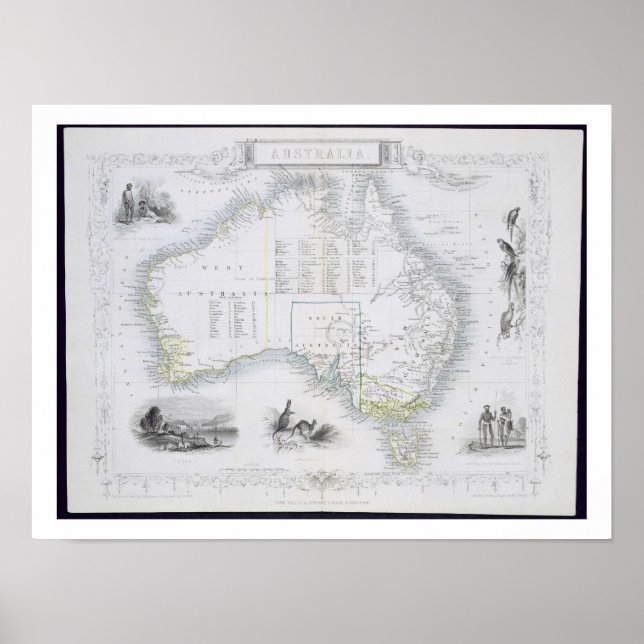 Australien, aus einer Serie von World Maps veröffe Poster (Vorne)