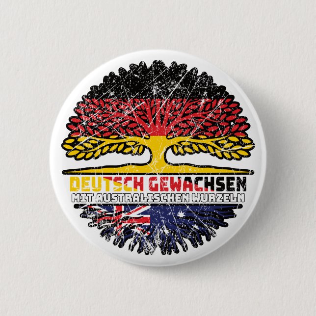 Australien Australisch Deutsch Deutschland Baum Button (Vorderseite)