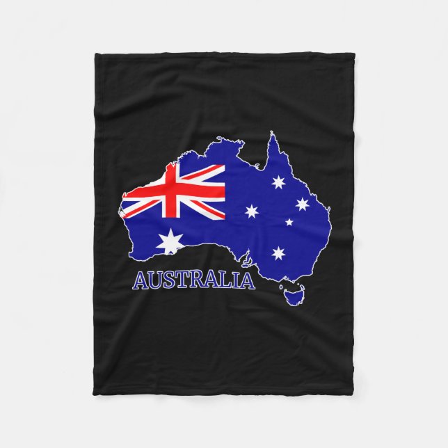 Australien - Australische Flagge Fleecedecke (Vorderseite)