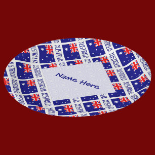 Australien Australische Flagge Gekachelt Blau Pers Pappteller
