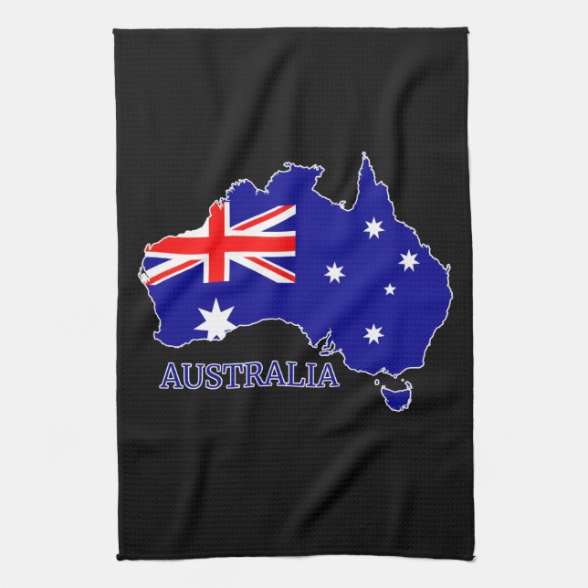 Australien - Australische Flagge Geschirrtuch (Vertikal)