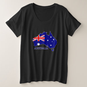 Australien - Australische Flagge Große Größe T-Shirt