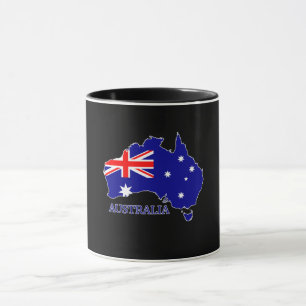Australien Australische Flagge Karte Reise Tasse