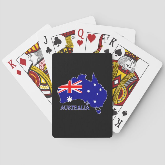 Australien - Australische Flagge Spielkarten (Rückseite)