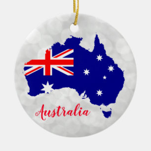 Australien - Australische Flagge Weihnachten Keramik Ornament