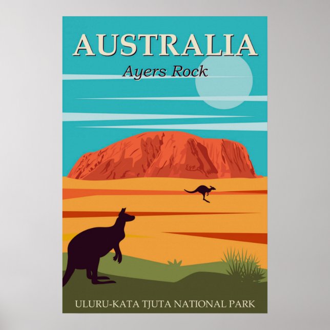 Australien Ayers Rock, Uluru-Kata Tjuta National Poster (Vorne)