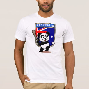 Australien Baseball Panda (leichte Shirts) T-Shirt