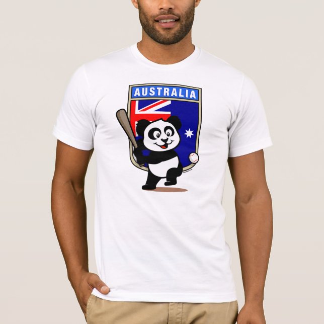 Australien Baseball Panda (leichte Shirts) T-Shirt (Vorderseite)