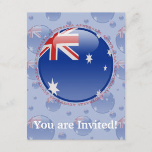 Australien-Blasen-Flagge Einladung