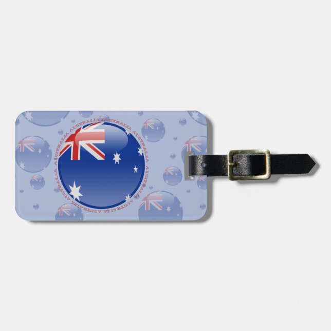 Australien-Blasen-Flagge Gepäckanhänger (Vorderseite horizontal)