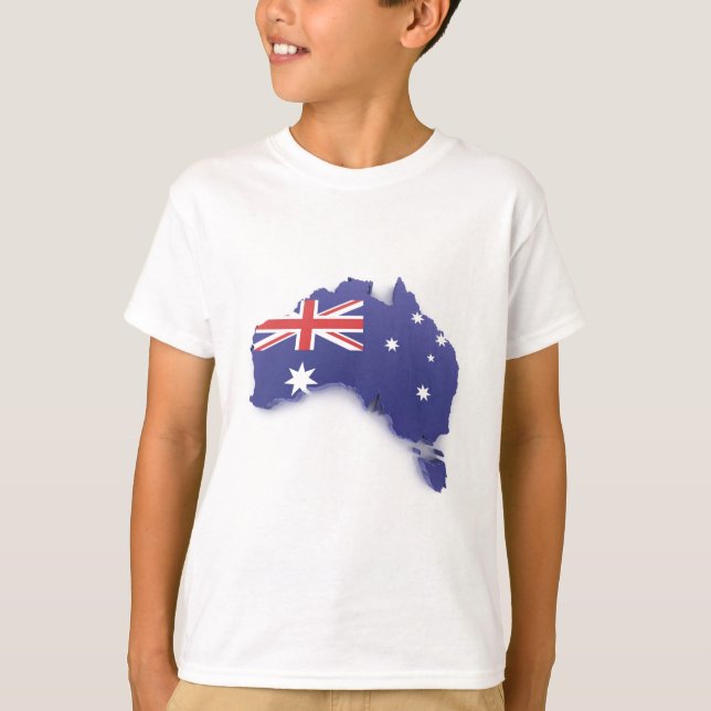 Australien-Blau T-Shirt (Vorderseite)