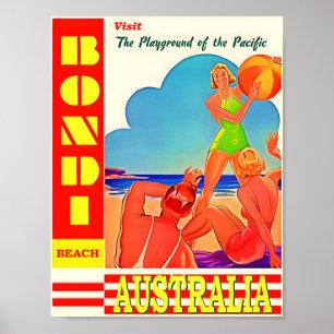 Australien Bondi-Beach Reiseposter Poster