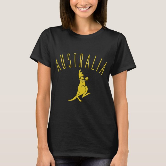 Australien Boxen Känguru  T-Shirt (Vorderseite)