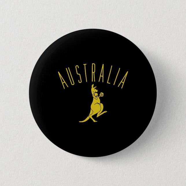 Australien Boxing Kangaroo Button (Vorderseite)