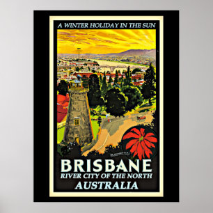 Australien-Brisbane, ein Winterurlaub in der Sun P Poster