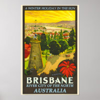 Australien Brisbane Travel Poster