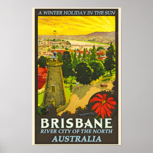 Australien Brisbane Travel Poster