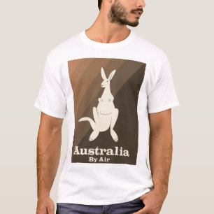 Australien By Air Kangaroo Reiseplakat. T-Shirt