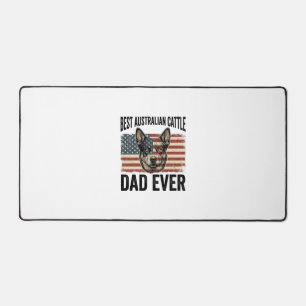 Australien Cattle Dog Dad Patriotisches Vintage-Sh Schreibtischunterlage