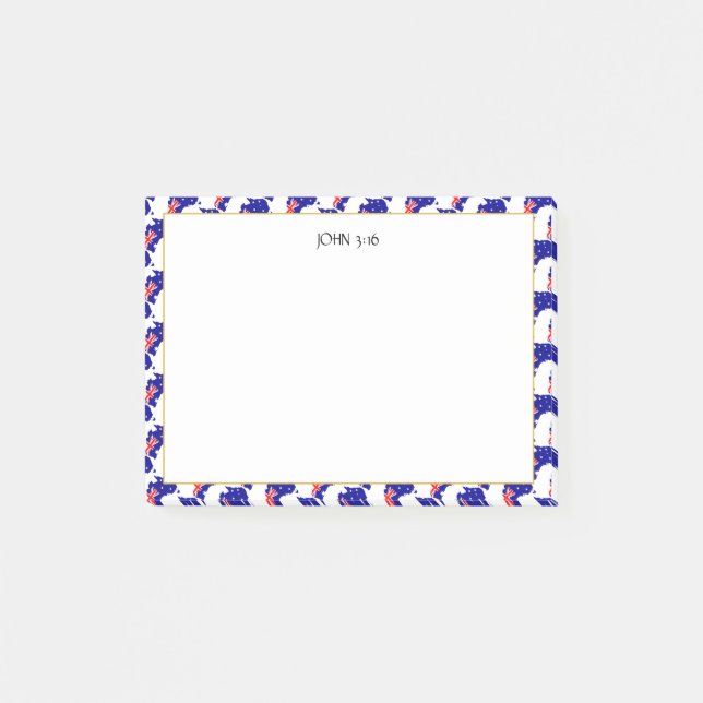 AUSTRALIEN Christliche Schrift Post-it Klebezettel (Vorderseite)