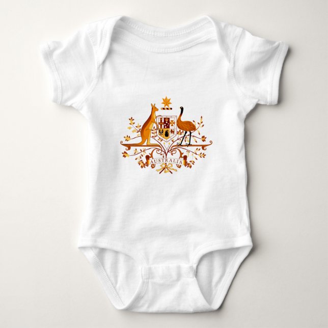 Australien COA Brown Baby Strampler (Vorderseite)
