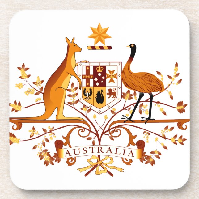 Australien COA Brown Getränkeuntersetzer (Vorderseite)