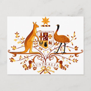 Australien COA Brown Postkarte