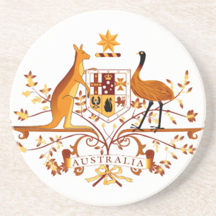 Australien COA Brown Sandstein Untersetzer