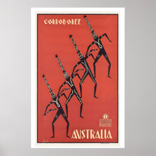 Australien Corroboree Australische Ureinwohner Poster