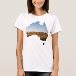 Australien Country Shape Uluru Ayers Rock T-Shirt