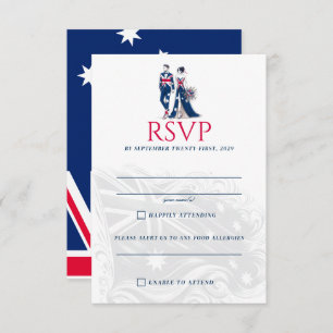 Australien Couple RSVP Karte