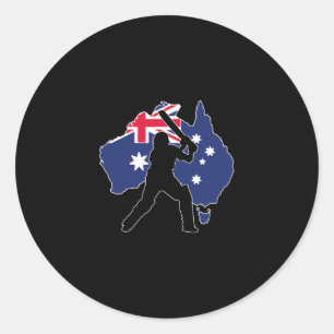 Australien Cricket Runder Aufkleber