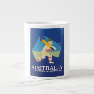 Australien Cricket Vintage-Reiseposter Jumbo-Tasse