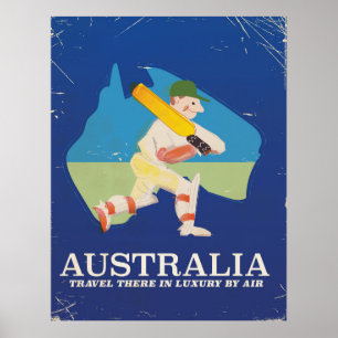 Australien Cricket Vintage-Reiseposter Poster