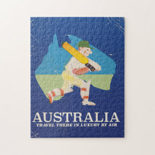 Australien Cricket Vintage-Reiseposter Puzzle