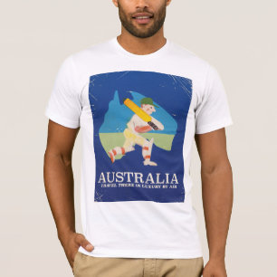 Australien Cricket Vintage-Reiseposter T-Shirt
