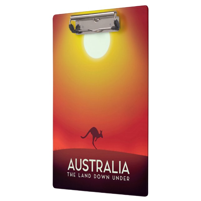Australien " Das Land unter" Urlaubstext. Klemmbrett (Links)