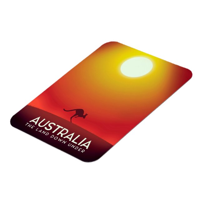 Australien " Das Land unter" Urlaubstext. Magnet (Linke Seite)