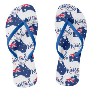 Australien Day Red Blue und White Flip Flops