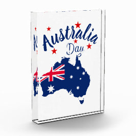 Australien Day Red Blue und White Fotoblock