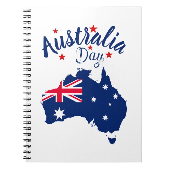Australien Day Red Blue und White Notizblock (Vorderseite)