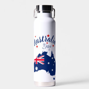Australien Day Red Blue und White Trinkflasche