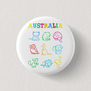 Australien Day Todler Shirt Funny Animals Australi Button