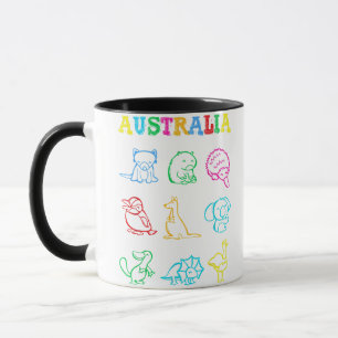 Australien Day Todler Shirt Funny Animals Australi Tasse