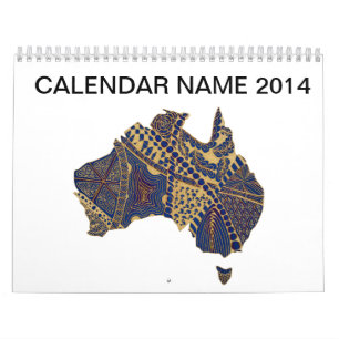 Australien Doodle Tan Red Blue Kalender