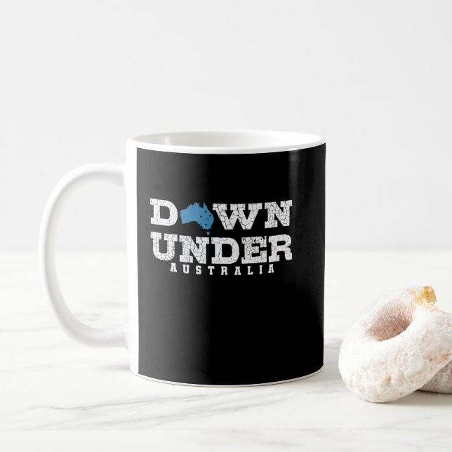Australien Down Under Karte Kaffeetasse (Mit Donut)