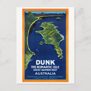 Australien Dunk Restauriertes Vintage-Reiseposter Postkarte