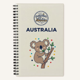 Australien-Erbe & Koala-Eukalyptus-Foto Notizbuch