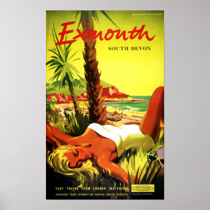 Australien Exmouth South Devon Vintage Poster